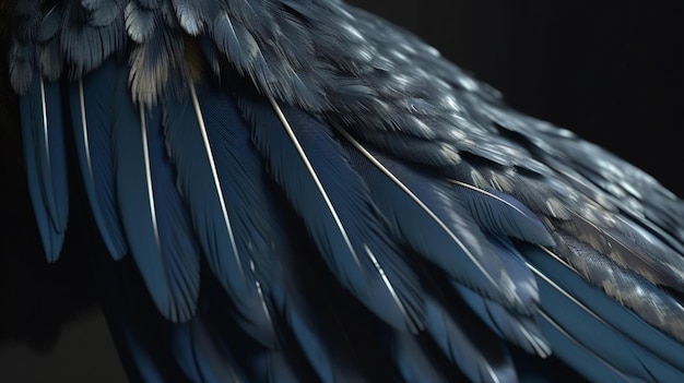 Bird feather close up