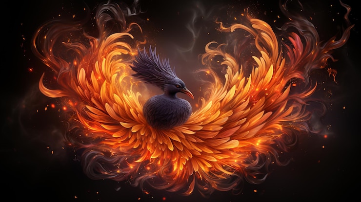 Photo bird of fire attractive engaging hd wallpaper background photo