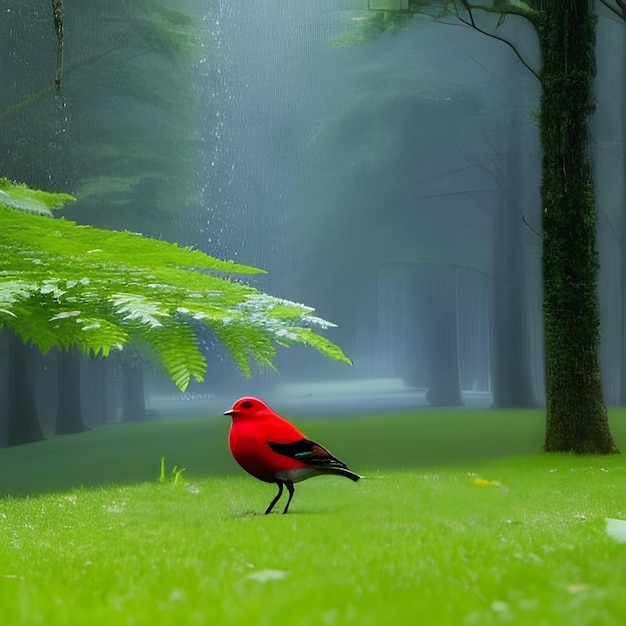 bird in forest