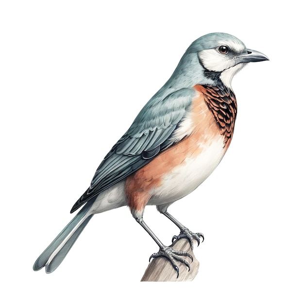 Bird Illustration With White Background