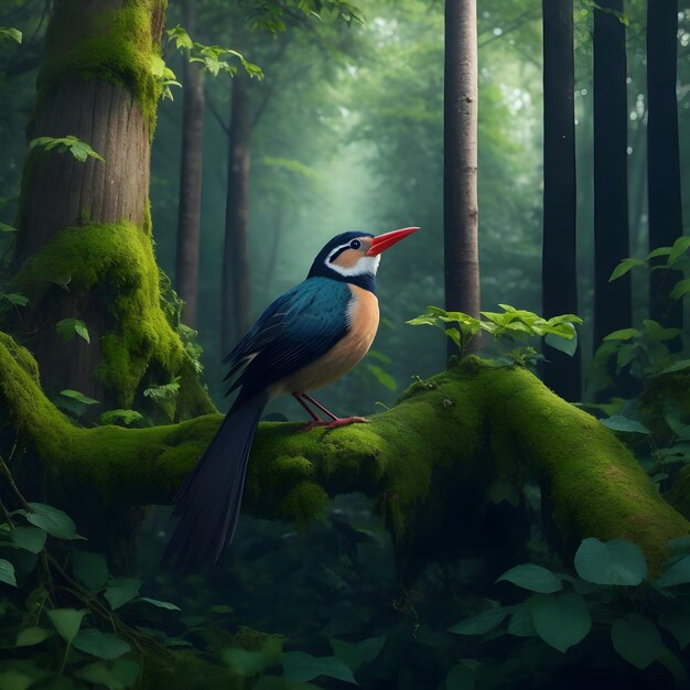 bird_in_a_nature_forest_generated by ai