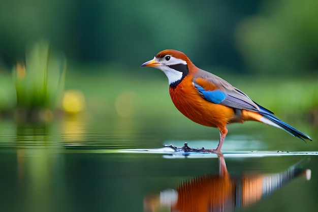 A bird on a lake in brazil