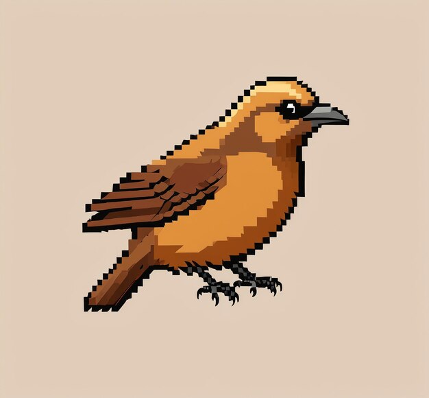 Foto logo uccello simbolo uccello un uccello pixel