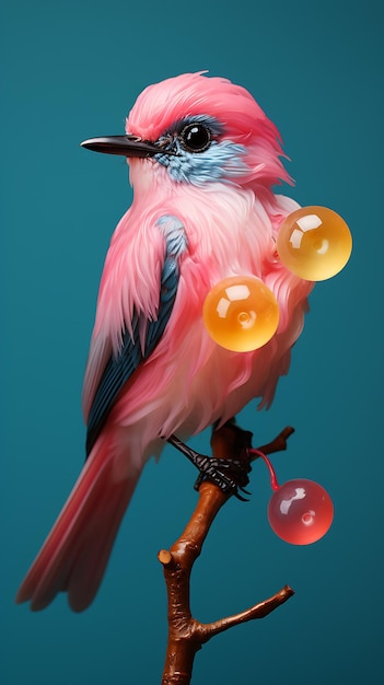 Bird made of bubblegum