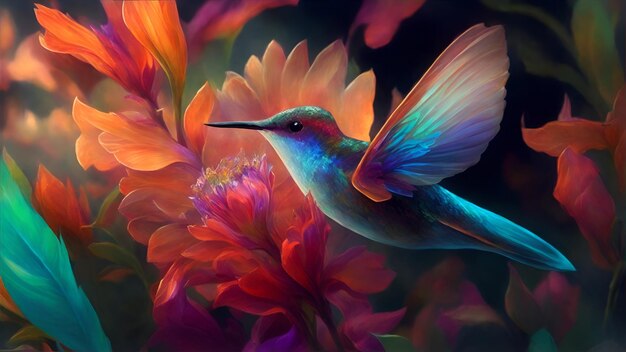 bird of paradise flowers AI Generative