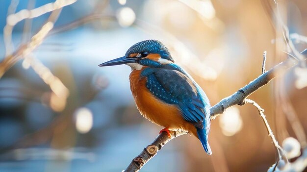 A bird perched on a branch