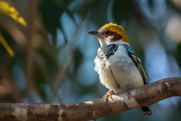 Bird perched on a branch