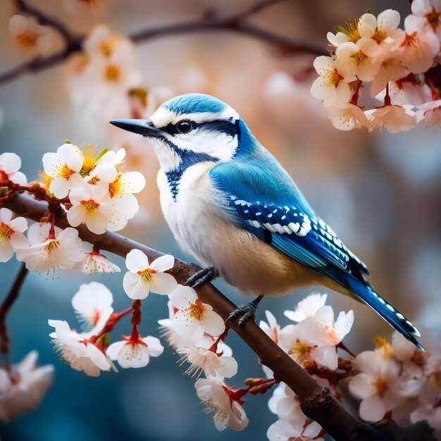 Photo a bird perched on a tree branch