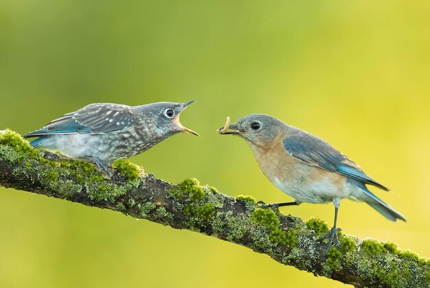 Bird perching on a plant