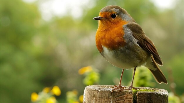 A Bird Perching on a Post