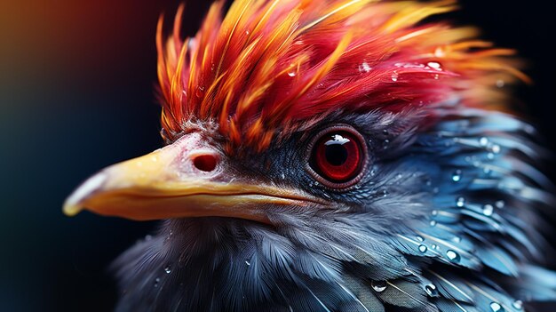 Bird Preening its Feathers