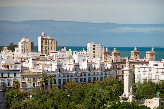 Bird's eye View over Cadiz city , Andalusia, Spain