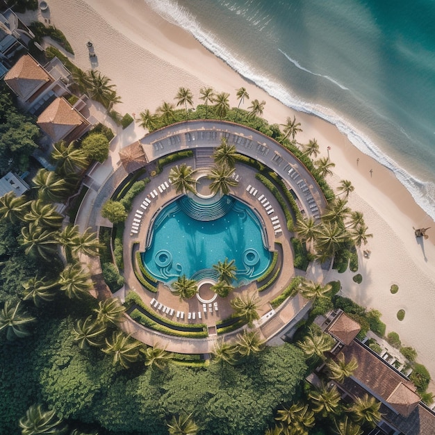 A bird's - eye view of the resort