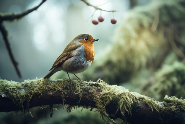 鳥が木の枝に座っている