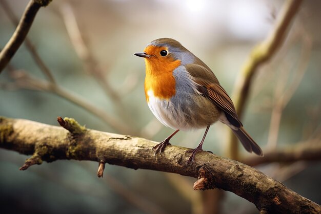 鳥が木の枝に座っている