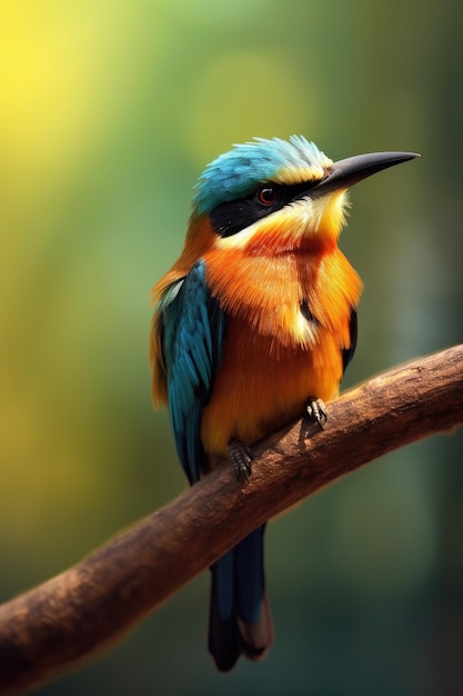 a bird sitting on a branch