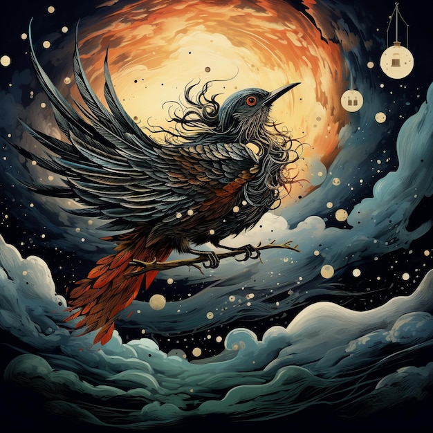 The Bird In The Sky Illustraterd