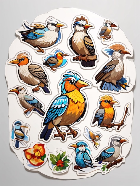 Photo bird stickers