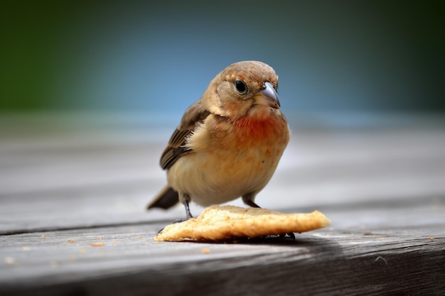 Bird take cracker food Generate Ai