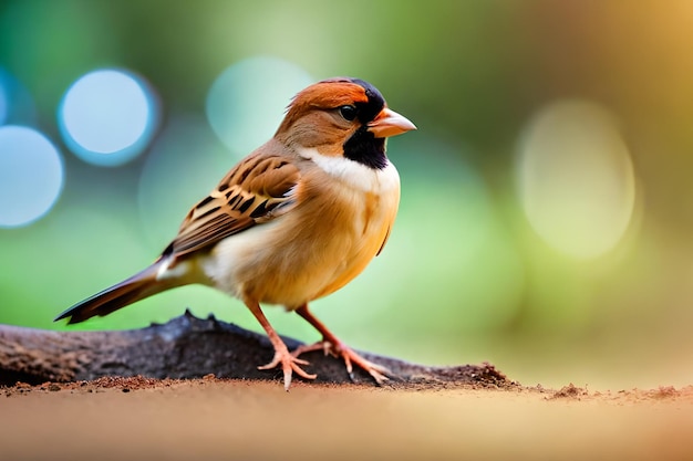 A bird that is perched on a rock