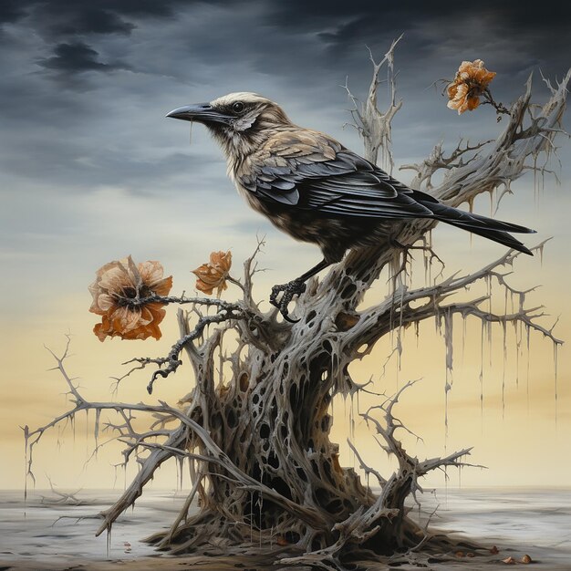 A bird in a thorn tree