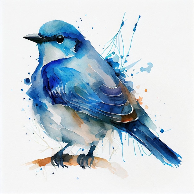 Фото Акварельные краски для рисования птиц