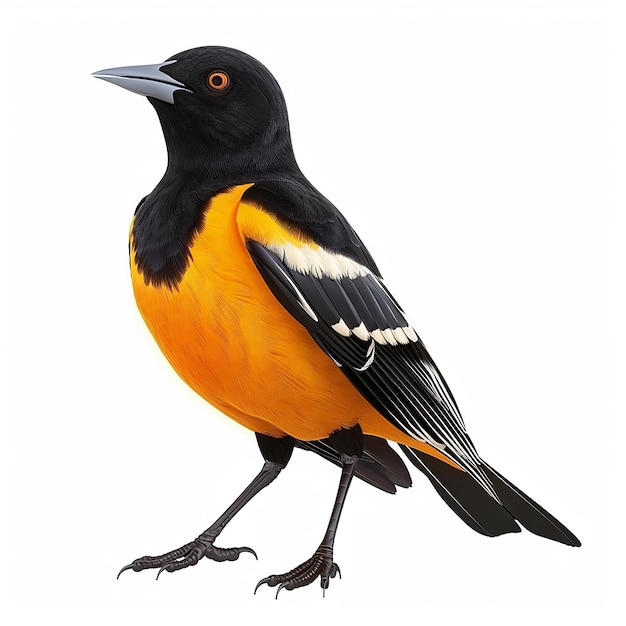 a bird with a yellow eye and black feathers on it