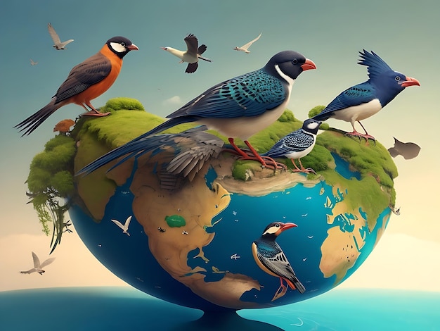 the bird world generate by ai