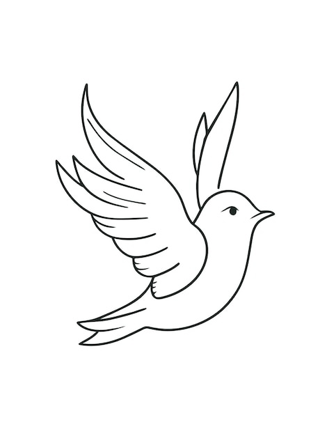 BirdColoring page for kids Printable page Preschool education