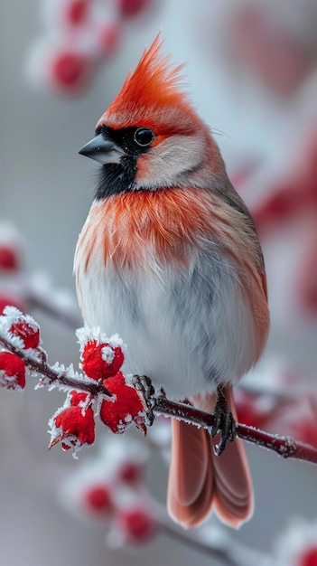 Birding in frost nature enthusiasts spotting and appreciating winter avian beauty vertical mobile wa