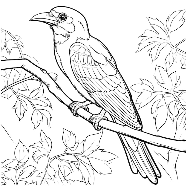 Birds coloring page