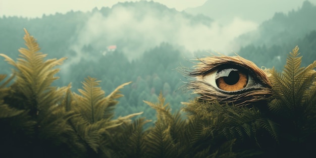 Birds Eye Peeking From Tree Top