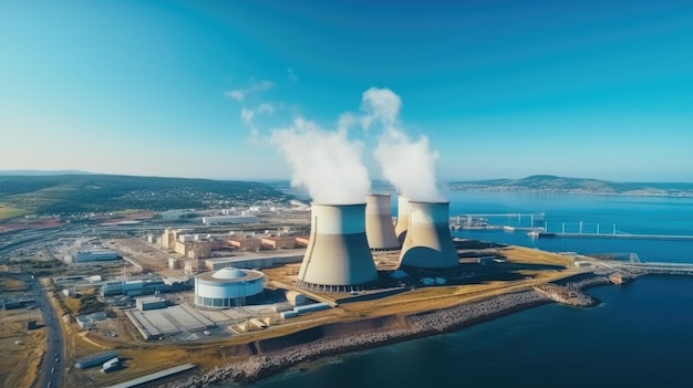 写真 鳥の目から見る原子力発電所