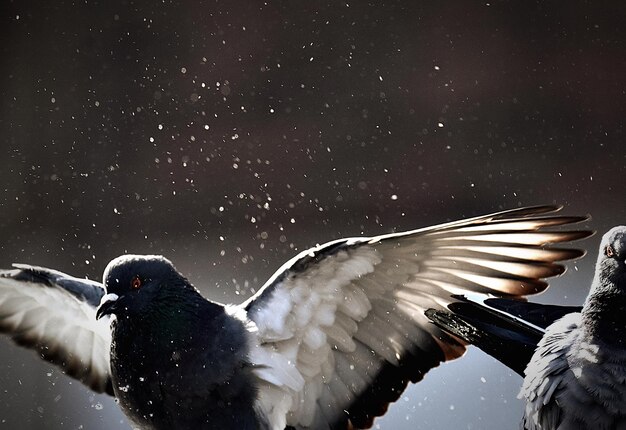 Foto gli uccelli che volano nel cielo