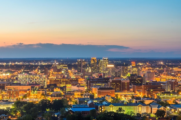 Birmingham Alabama USA downtown city skyline