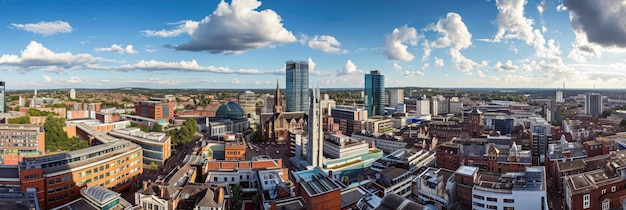 Photo birmingham skyline aerial view of historic landmarks and modern cityscape