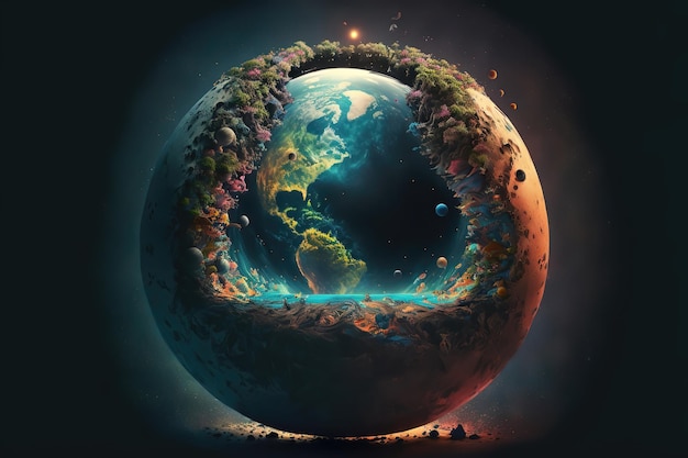 Birth of the Planet Earth Fantasy Art