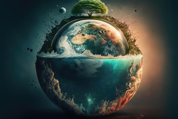 Birth of the Planet Earth Fantasy Art