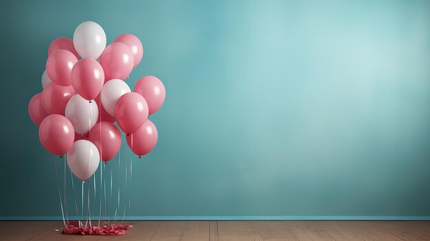 birthday background colorful balloons on the black background with copy space for text