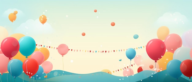 Birthday Background in Flat Design