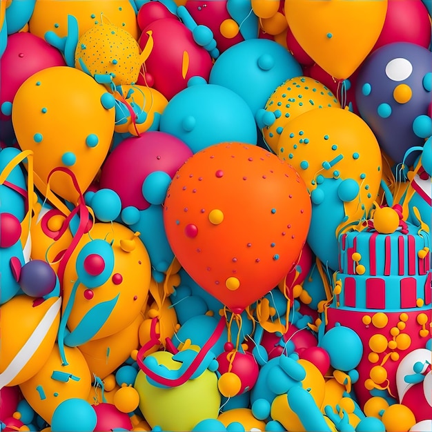 Birthday background with cheerful and joyful atmosphere