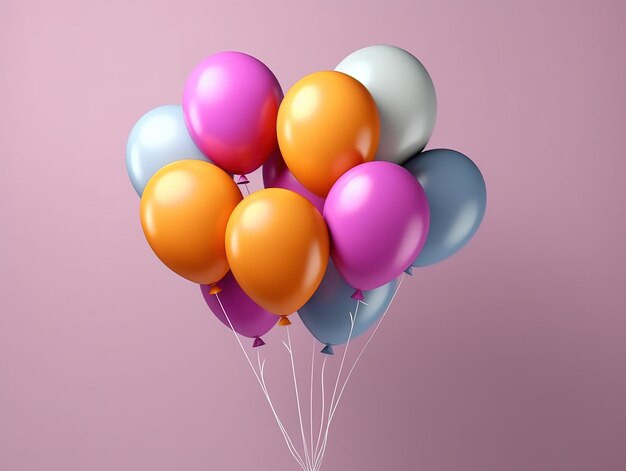 Birthday balloons abstract banner design