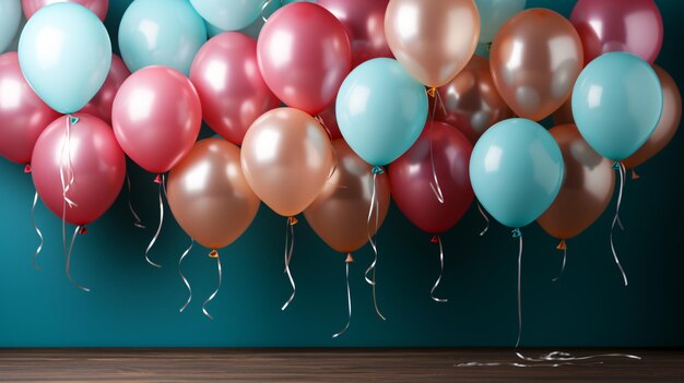 Birthday balloons background