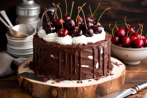 birthday black forest cake professional advertising food photography