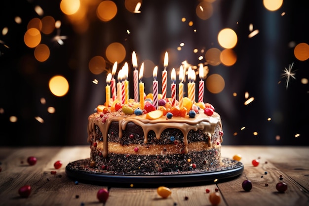Торт «Блаженство на день рождения» и свечи