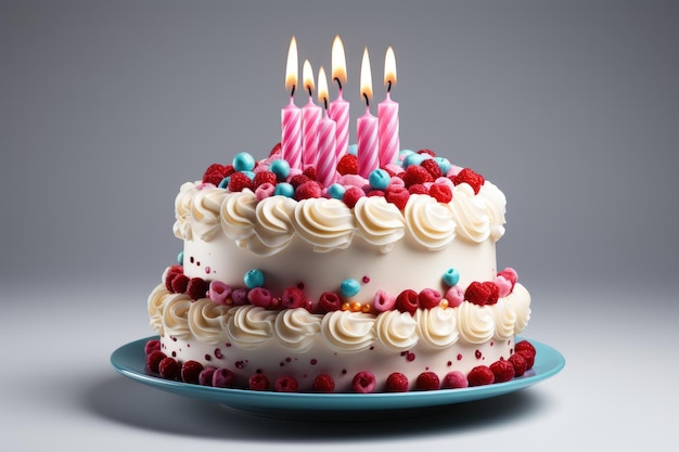 birthday cake 3d icon on isolated background