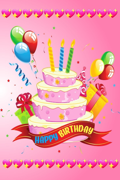 birthday cake and candles g