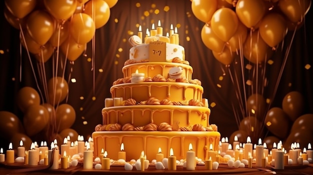 birthday cake candles HD 8K wallpaper Stock Photographic