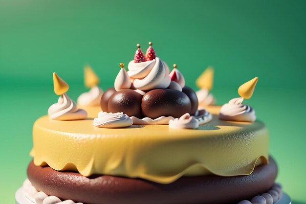 Birthday Cake Chocolate Cake Filling Cream Delicious Cake Party Wallpaper Background