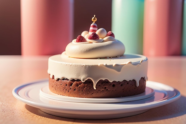 Торт на день рождения Шоколадный торт Наполняющий крем вкусный торт